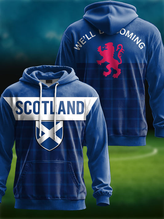 World Cup 2026 Scotland Merch We'll Be Coming Hoodie For FIFA World Cup Fan