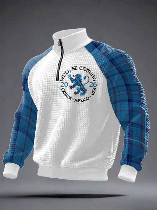World Cup 2026 Scotland Merch We'll Be Coming Zip Sweatshirt World Cup Fan Gifts