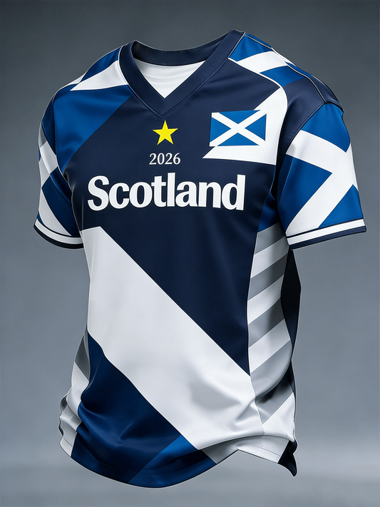 World Cup 2026 Scotland V-Neck Shirt World Cup Scotland Games Outfits Fan Gifts