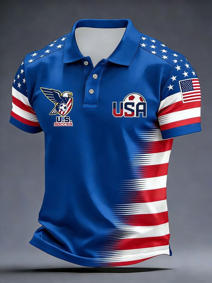 World Cup 2026 USA Merch Eagle USA Soccer Polo Shirt Game Day Attire Lovers Gifts Idea