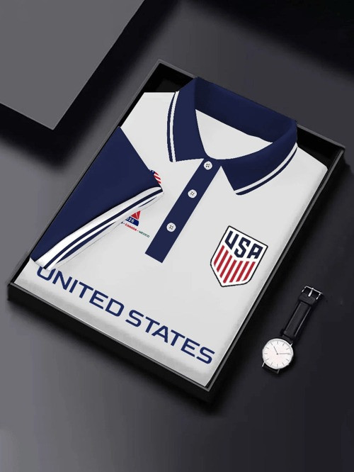 World Cup 2026 USA Merch Team United States Polo Shirt World Cup Polos For Soccer Lovers