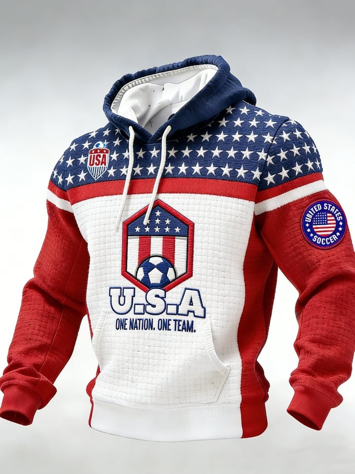 World Cup 2026 USA Merch USA One Nation One Team Hoodie For World Cup Fan