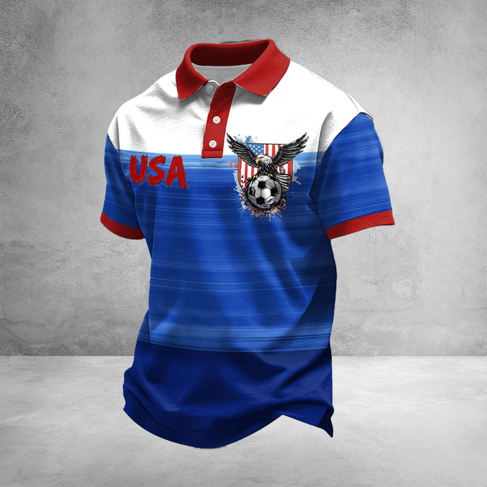 World Cup 2026 USA Polo Shirt FIFA Game Day Outfits Men's Soccer Clothing Fan Gifts