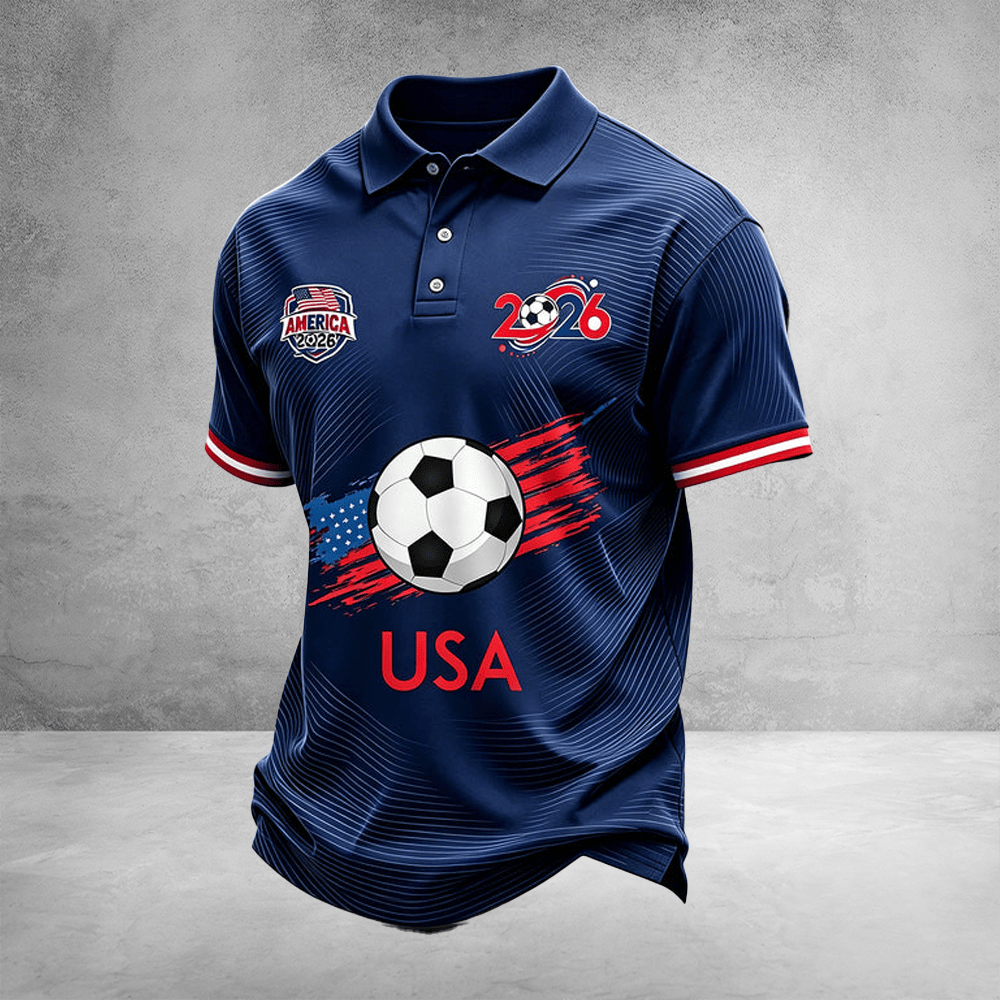 World Cup In America 2026 Polo Shirt US Men's Soccer Apparel For World Cup Fan