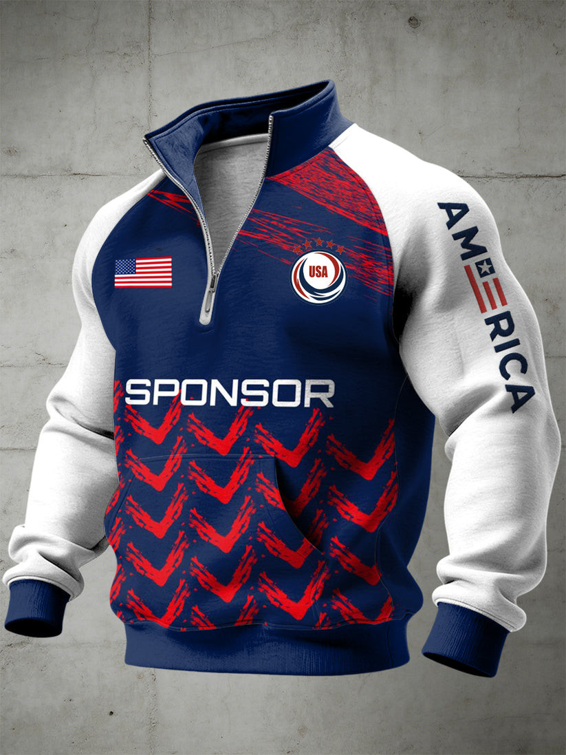 World Cup USA 2026 Merch America Sponsor Zip Sweatshirt For Team USA Fan