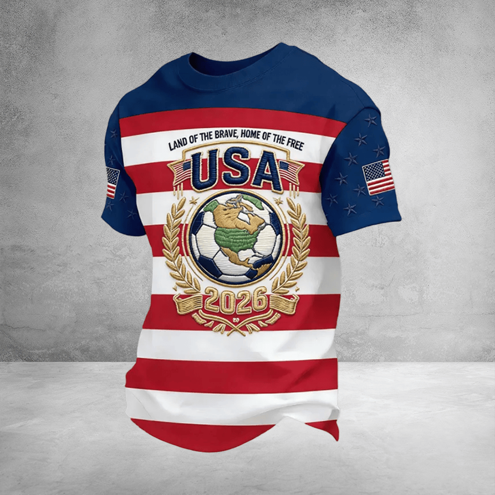 World Cup USA 2026 Merch Land Of The Brave Home Of The Free Shirt For Soccer Fan