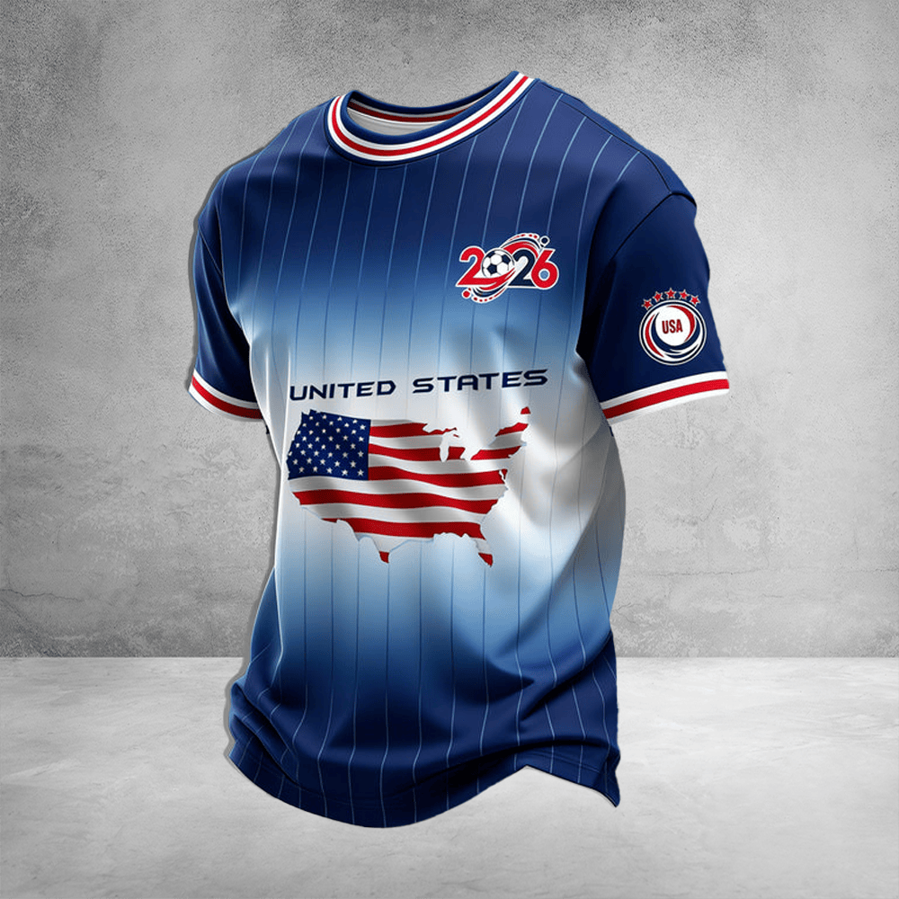 World Cup USA 2026 Shirt USA Soccer Apparel Patriotic Tee For Soccer Players