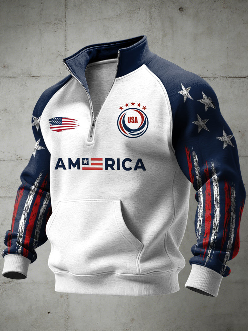 World Cup USA 2026 Zip Sweatshirt American Sports Apparel For Soccer Fan
