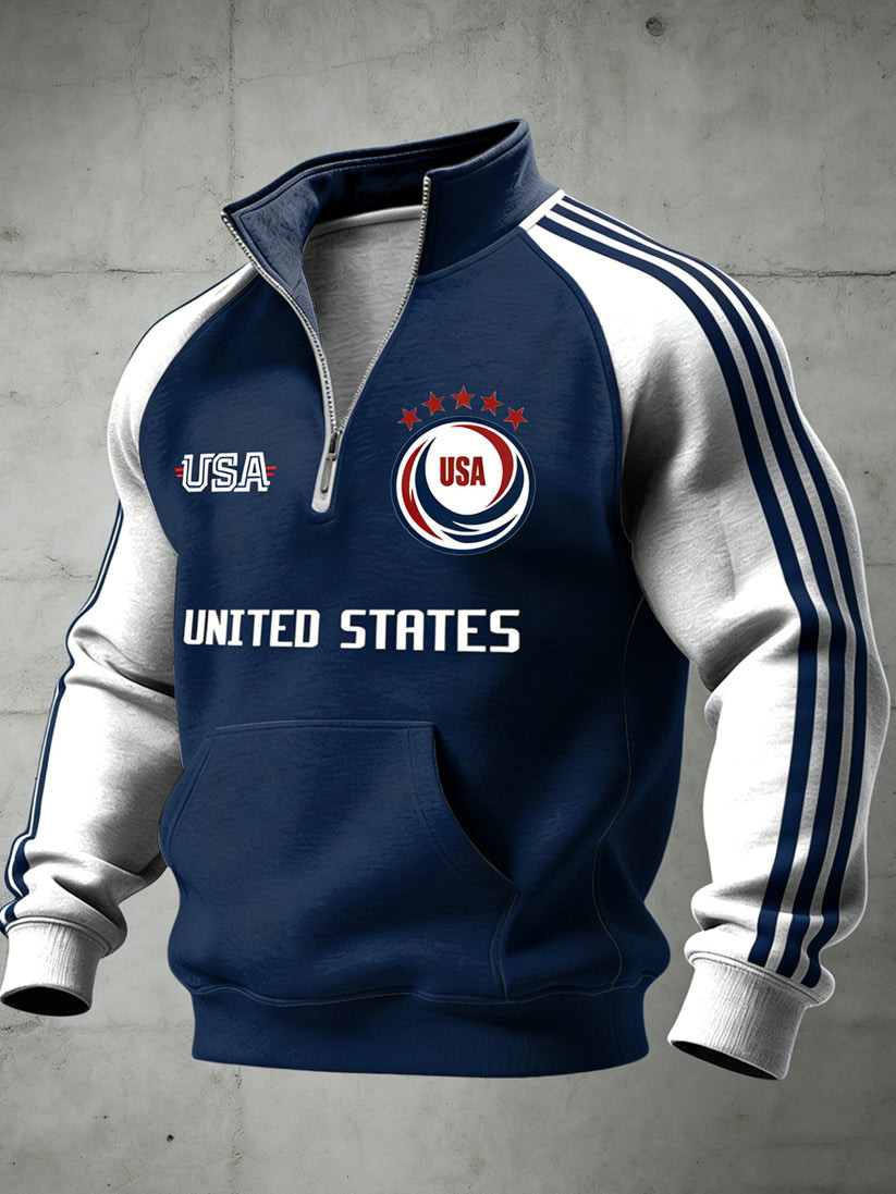 World Cup USA 2026 Zip Sweatshirt Soccer Men's Fashion Sports Apparel Fan Gifts Idea