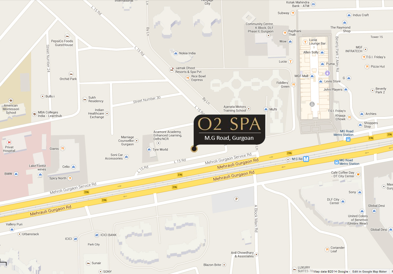 O2 Spa M.G. Road