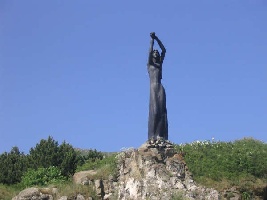 along the highway Armenia Lake