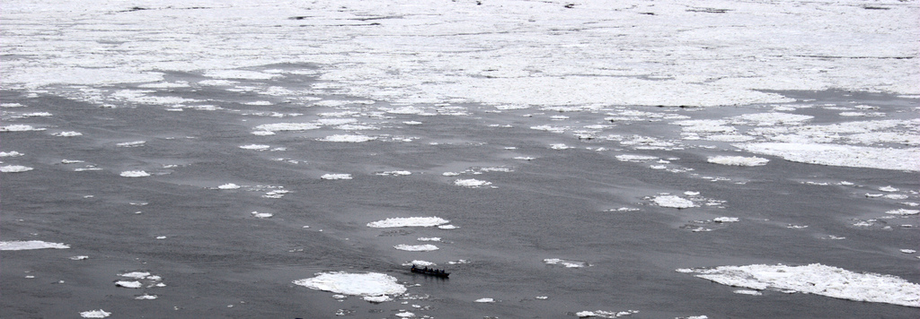 Quebec Ice Canoeing