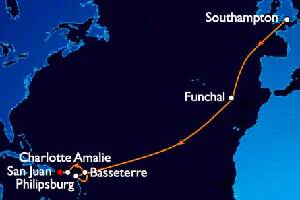 14 Night Transatlantic to the Caribbean