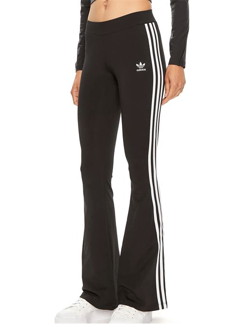 Flared - Pantalone donna - nero/bianco ADIDAS | IN1100.