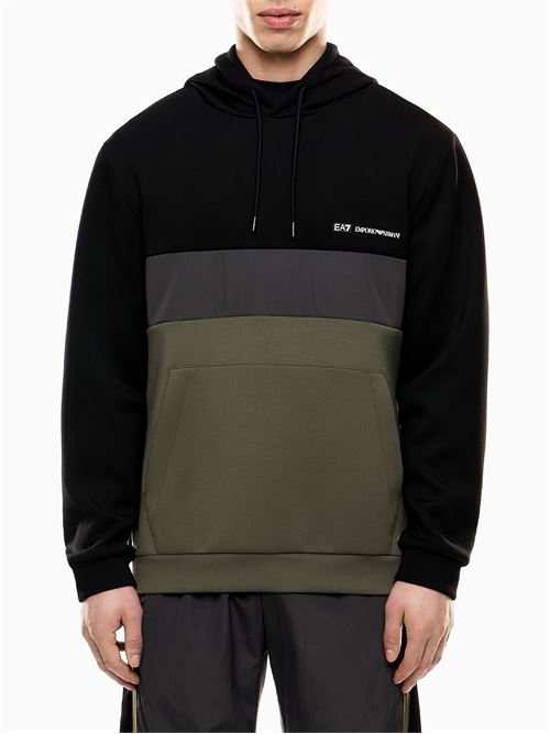 Emporio Armani - Felpa uomo - nero/verde EA7 | 7M000937AF17003U8100
