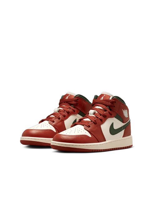 Air Jordan 1 Mid - Sneakers bambino - bianco/rosso JORDAN | DQ8423105