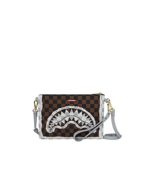 Tear Check Crossover Clutch - Pochette unisex - marrone SPRAYGROUND | 910B8295NSZ.