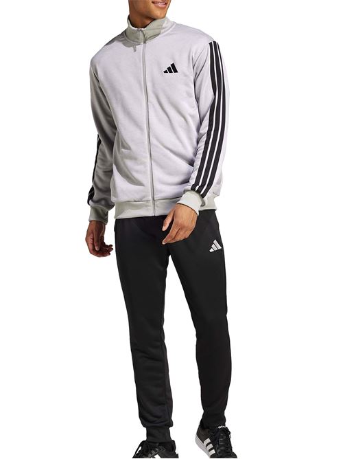 Sportswear Basic 3 Stripes - Tuta uomo - grigio/nero ADIDAS | JI8876.