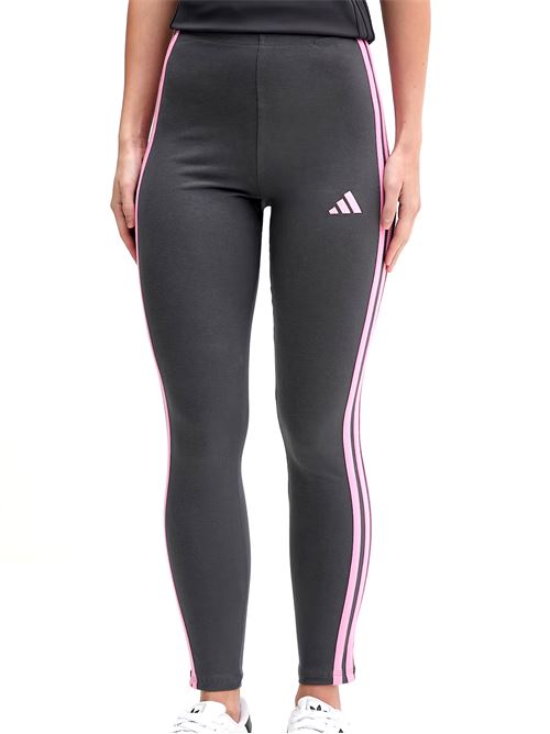 Essentials 3-Stripes - Leggings donna - grigio/rosa ADIDAS | KT1003.