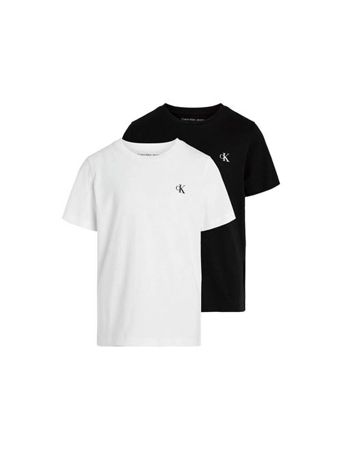 Monogram Top Set 2 - T-Shirt bambino  - bianco/nero CALVIN KLEIN | IB0IB01093T0K9