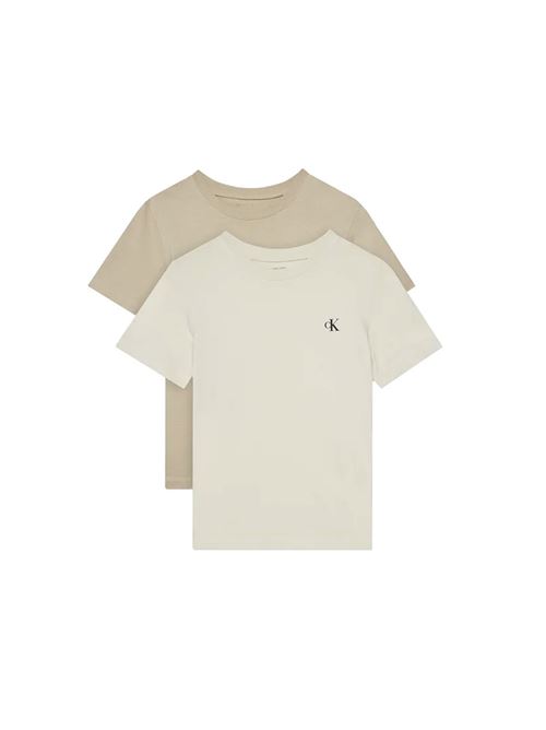 Monogram Top Set 2 - T-Shirt bambino - beige CALVIN KLEIN | IB0IB01093TACA
