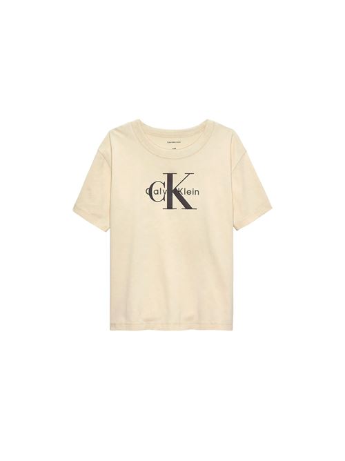 Light Monologo - T-Shirt bambino - beige CALVIN KLEIN | IB0IB02610TPGB