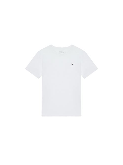 Mono Mini Badget - T-Shirt bambino - bianco CALVIN KLEIN | IU0IU00543TYAF