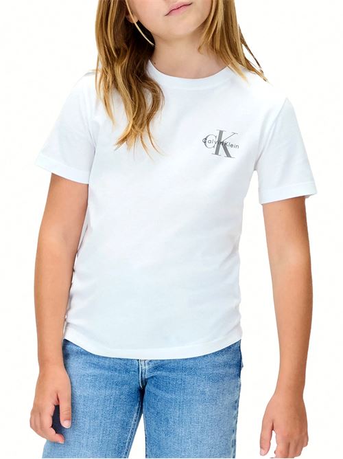 Chest Monologo - T-Shirt bambino - bianco CALVIN KLEIN | IU0IU00719TYAF