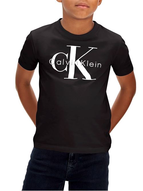 Mono Logo - T-Shirt bambino - nero CALVIN KLEIN | LV1CKSJA33BEH