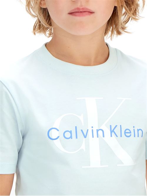 Mono Logo - T-Shirt bambino - celeste CALVIN KLEIN | LV1CKSJA33D5O