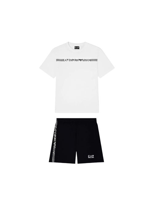 Emporio Armani - T-Shirt bambino - bianco/nero EA7 | 7B000267AF12874M0003