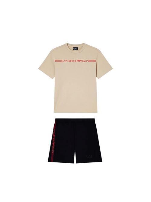 Emporio Armani - T- Shirt bambino - beige/nero EA7 | 7B000267AF12874M1019
