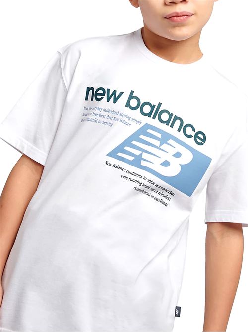 Authentic Players - T-Shirt bambino - bianco NEW BALANCE | LAKB0164BWE