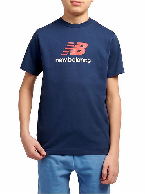 Stacked Logo - T-Shirt bambino - blu NEW BALANCE | LAKB0253NNY