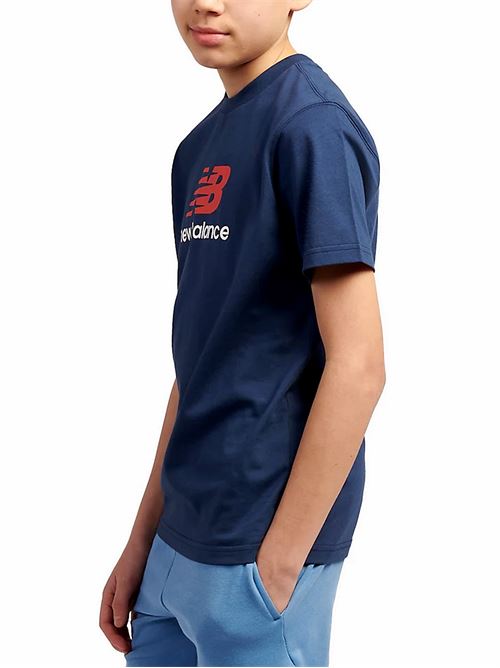 Stacked Logo - T-Shirt bambino - blu NEW BALANCE | LAKB0253NNY