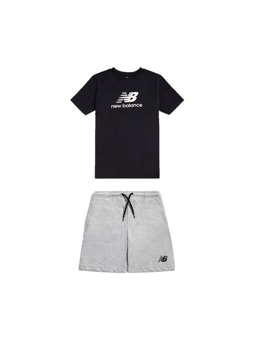 Stacked Logo Tee - Completino bambino  - nero/grigio NEW BALANCE | YS61Z4H1BK