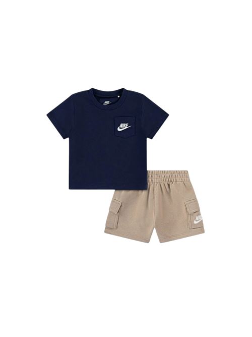 Futura Tee - Completino bambino - blu/beige NIKE | 66N041X0L