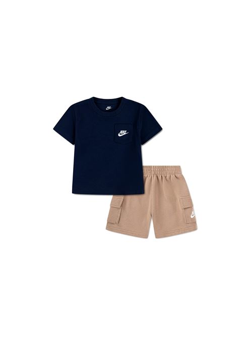 Futura Tee - Completino bambino - blu/beige NIKE | 86N041X0L