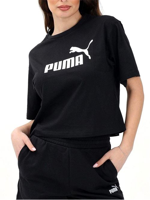 Essentials Cropped Logo - T-Shirt donna - nero PUMA | 68497201