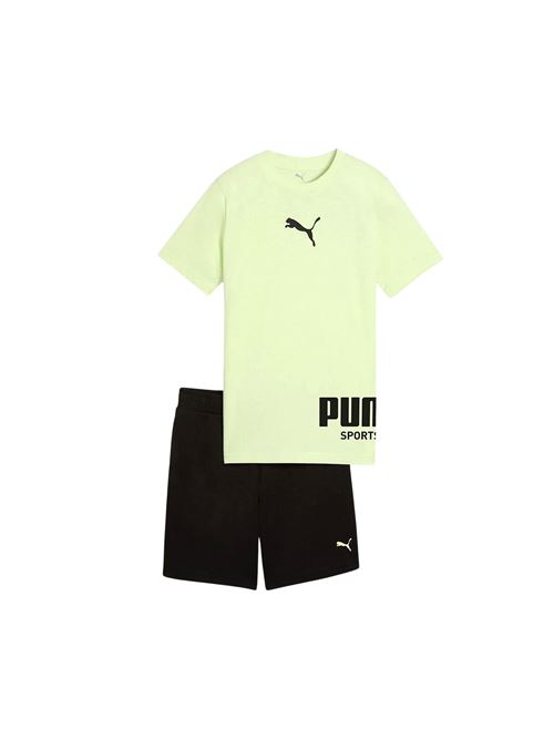 Essentials Logo - Completino bambino - nero/verde PUMA | 69333538
