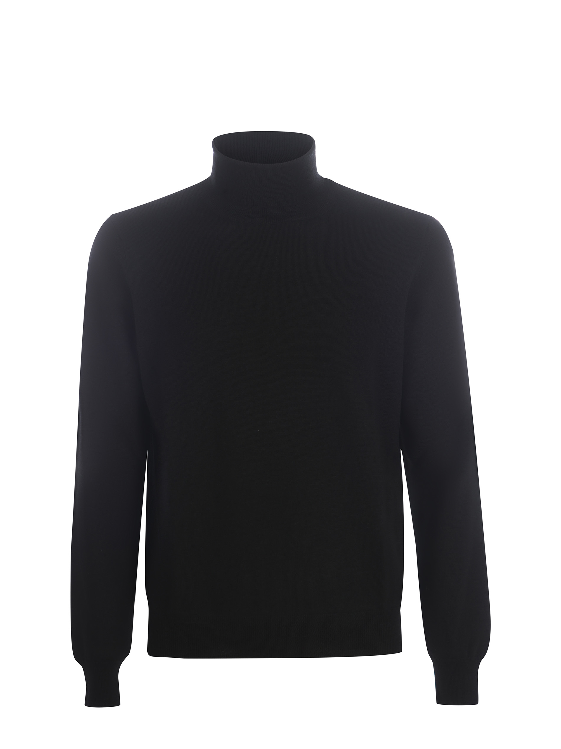 Tagliatore Turtleneck  In Virgin Wool In Nero