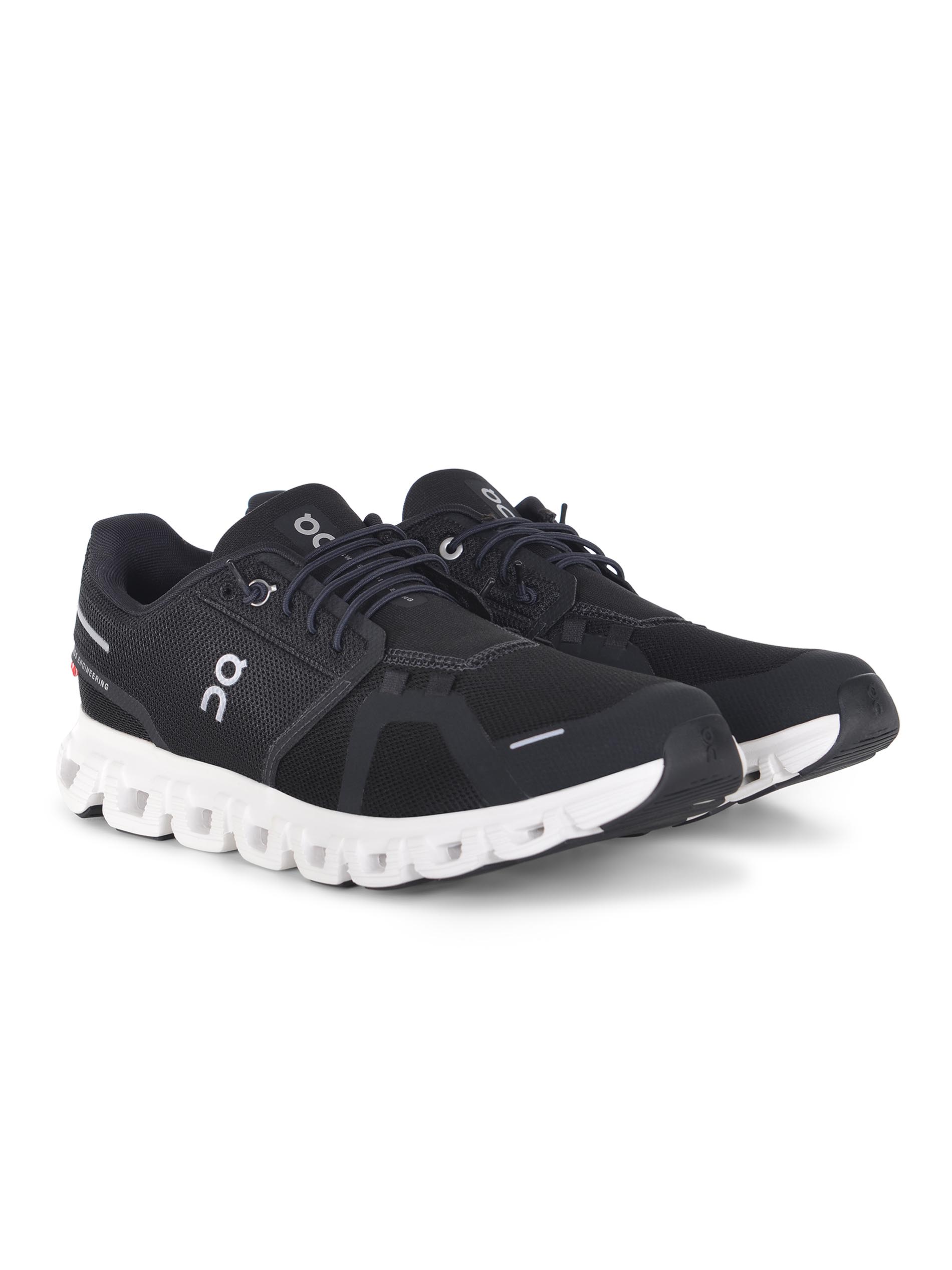 On Breathable Textile Sneakers With Distinctive Cushiing In Black