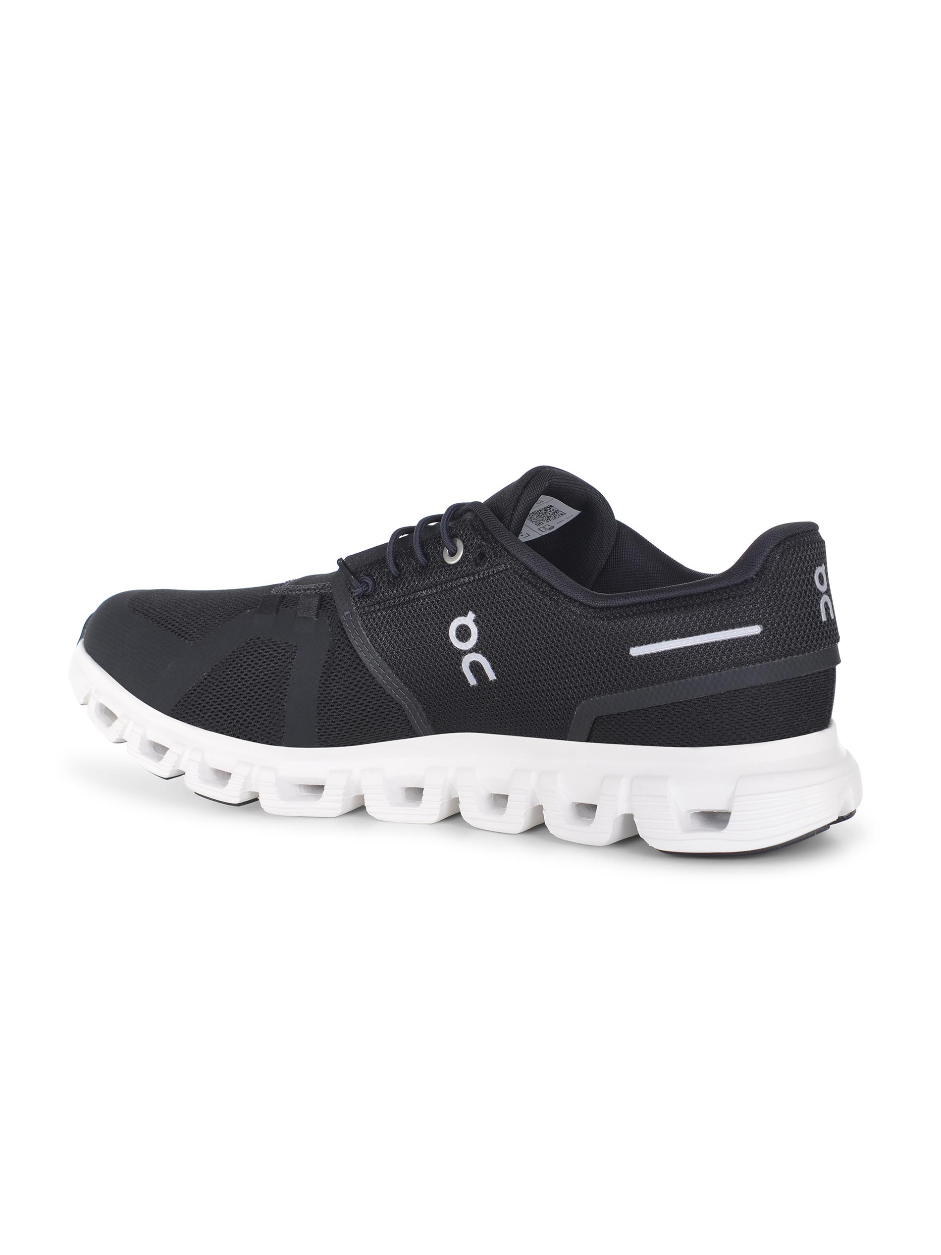 On Breathable Textile Sneakers With Distinctive Cushiing In Black