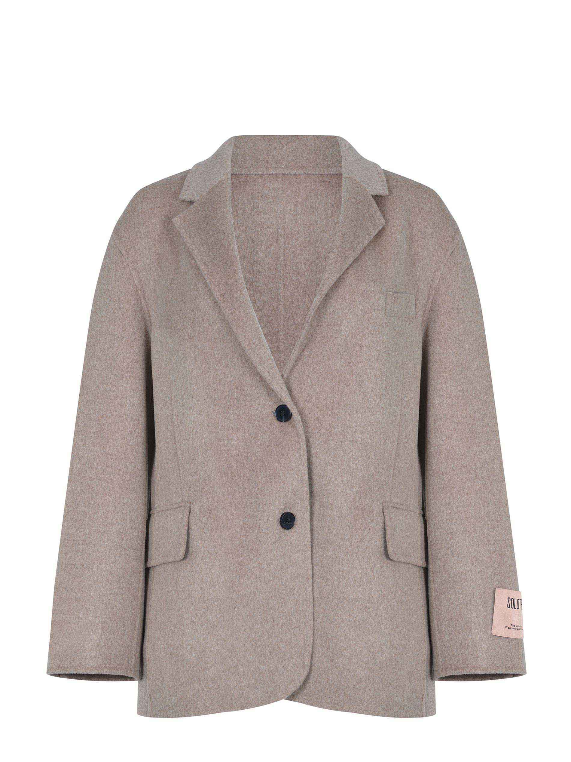 Solotre Jacket Made Of A Wool And Cashmere Blend In In Brown