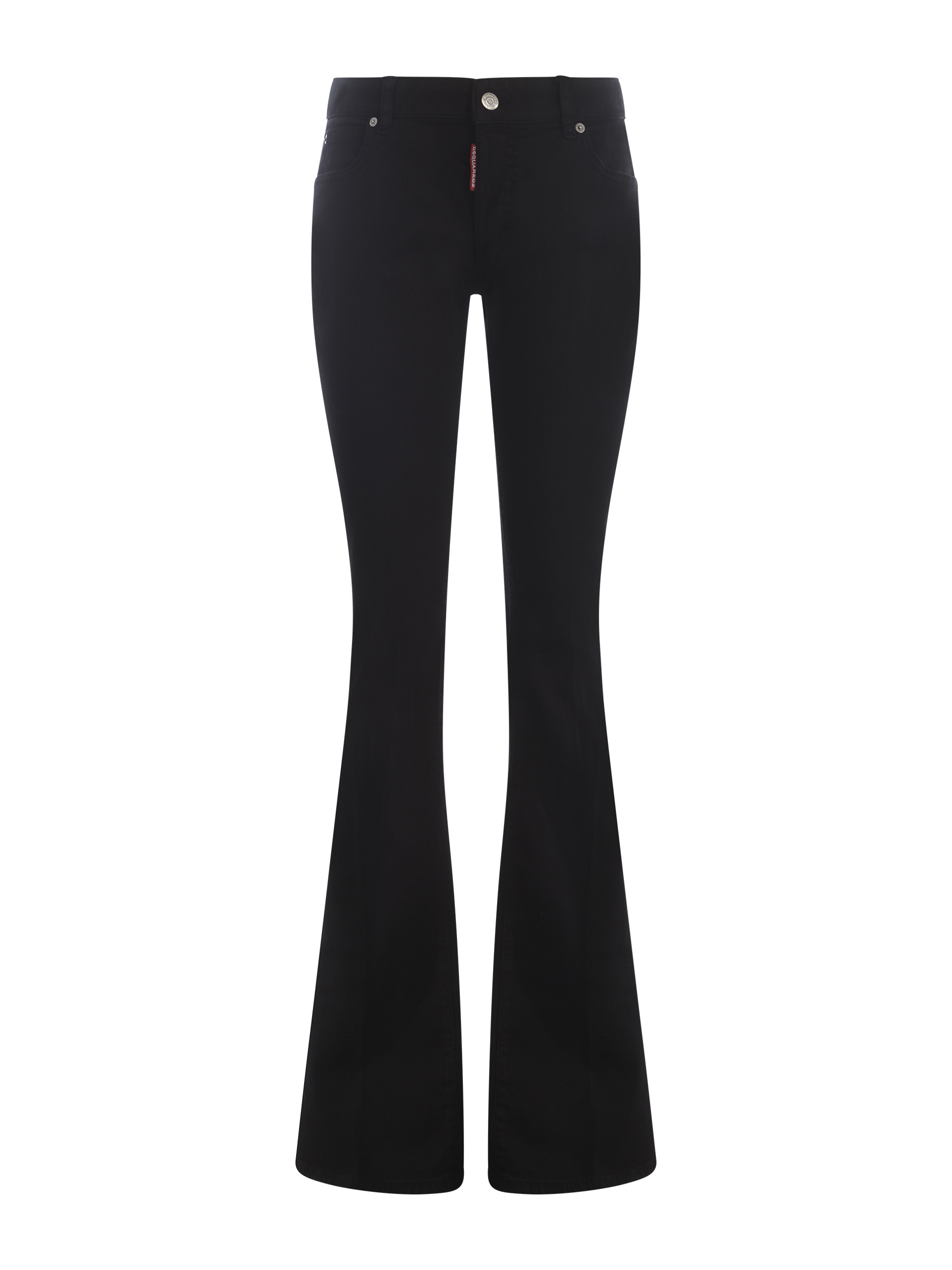 Dsquared2 Mid-rise Flared Jeans In Nero
