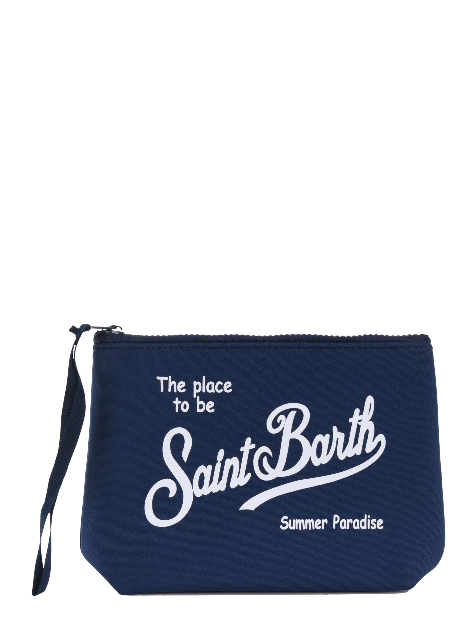 MC2 Saint Barth - Pochette in neoprene scuba nera e bianca | Donnastore.it