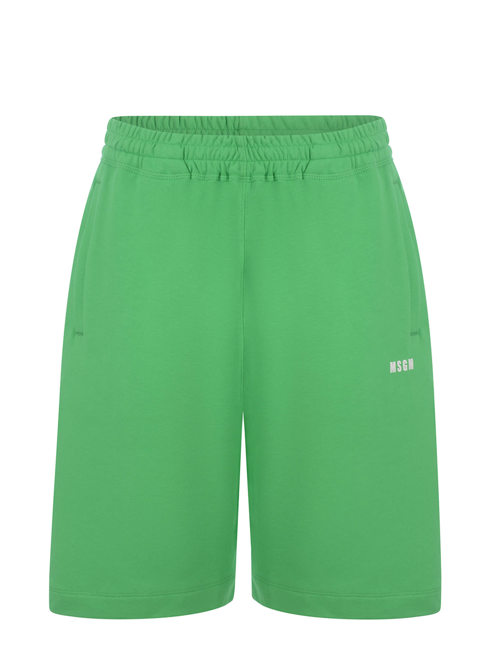 Acquista Online MSGM Short Con Logo All-over su Petite Madeleine