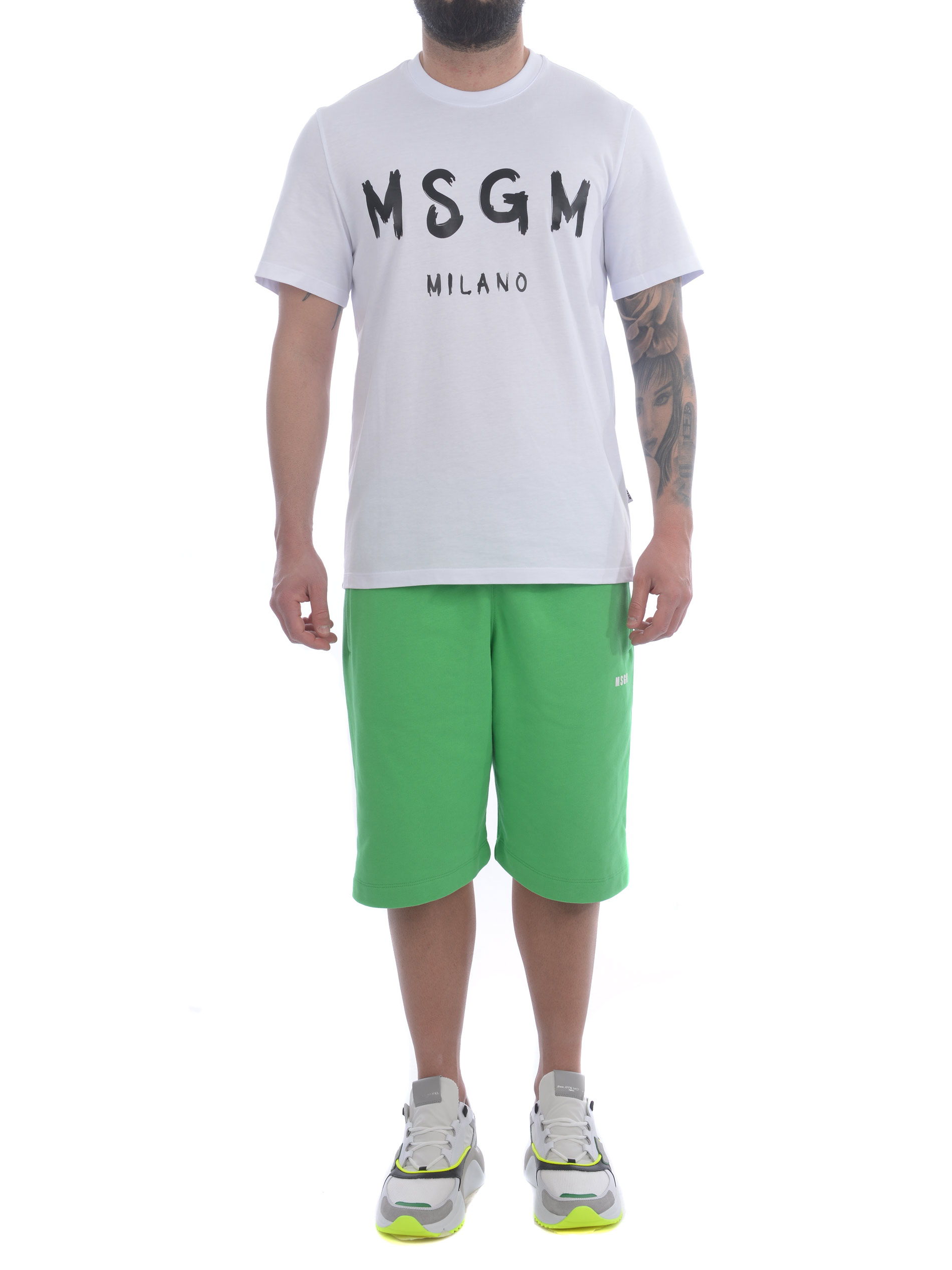 Shorts MSGM in felpa di cotone - MSGM - Tufano Moda