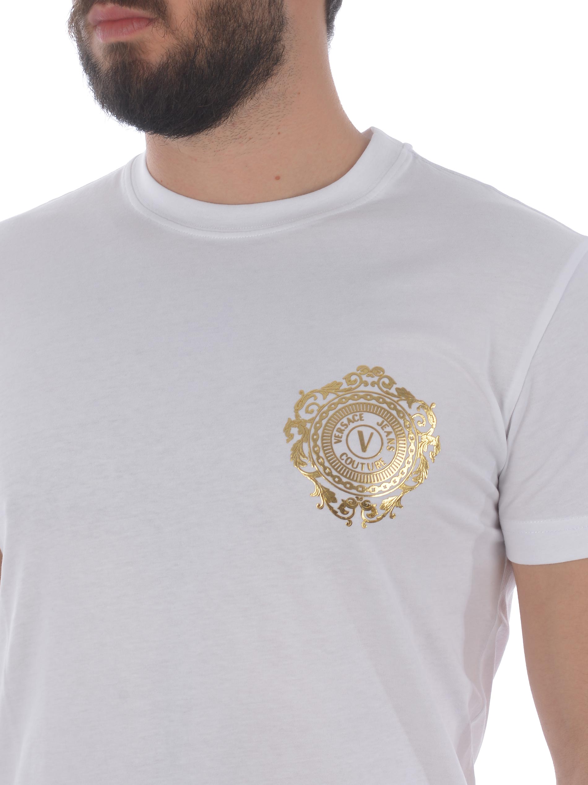 T-shirt Versace Jeans Couture in cotone - VERSACE JEANS - Tufano Moda
