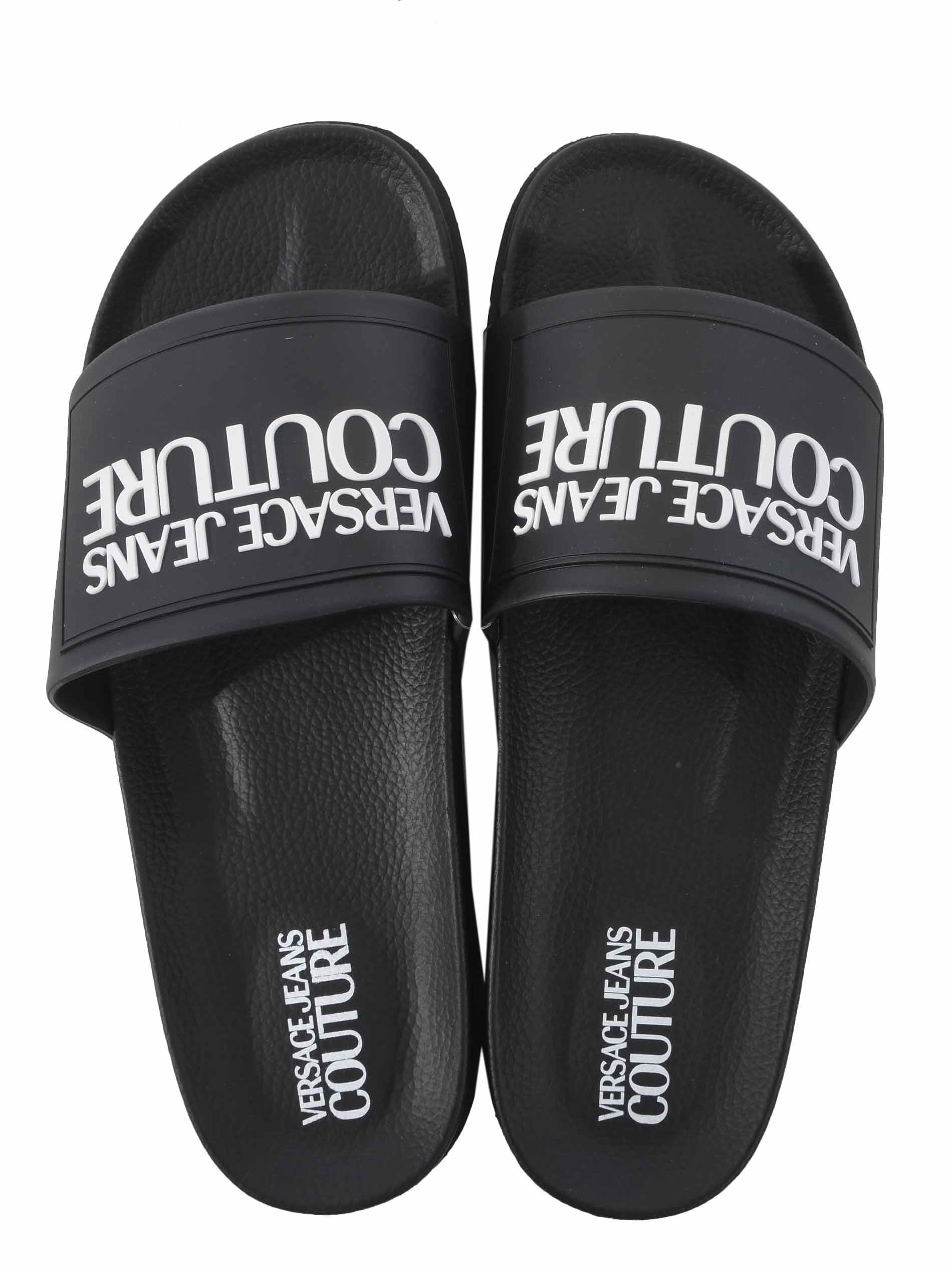 versace leather slippers